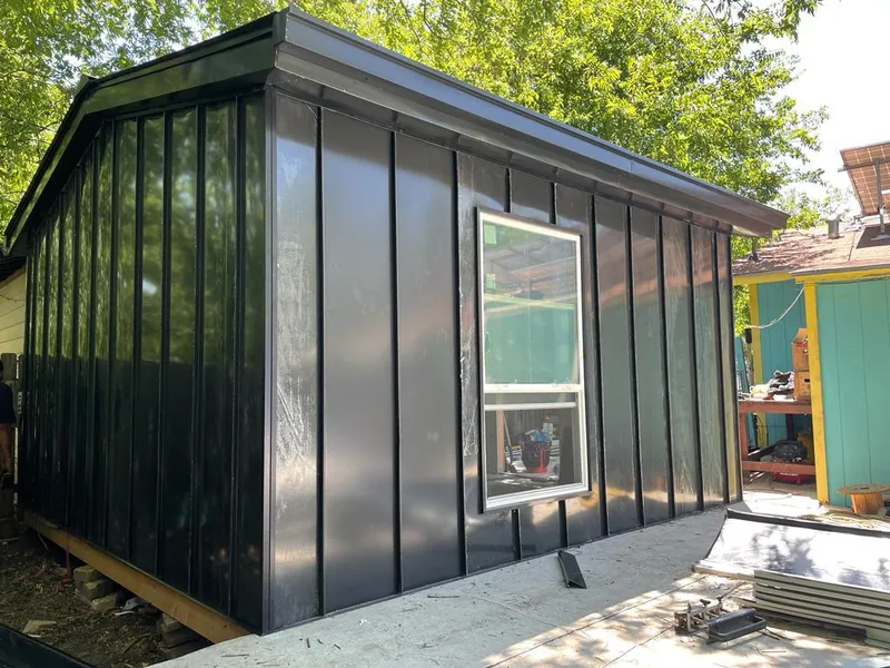 Black standing seam metal wall panels for Metal Roof Installation in West Norriton